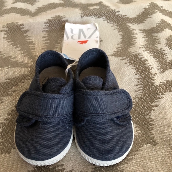 ZARA MINI BABY BLUE SNEAKERS Sz 1-1.5/3-6MONTH - Picture 2 of 11